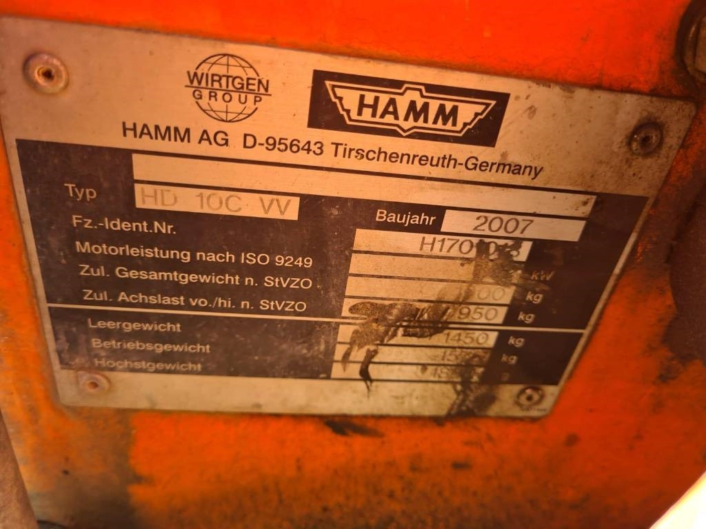 Hamm HD 10 C FOR PARTS - Teerull: pilt 4 Hamm HD 10 C FOR PARTS - Teerull: pilt 4