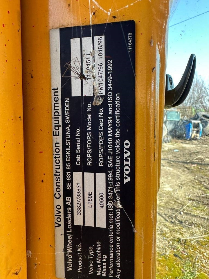 Volvo L 180 E CABIN - Kabiin - Ehitusmasinad: pilt 4 Volvo L 180 E CABIN - Kabiin - Ehitusmasinad: pilt 4