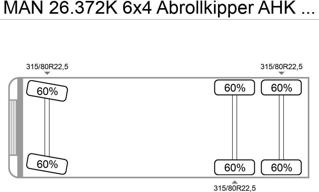 MAN 26.372K 6x4 Abrollkipper AHK Blatt/Blatt - Konkstõstukiga veoauto: pilt 4 MAN 26.372K 6x4 Abrollkipper AHK Blatt/Blatt - Konkstõstukiga veoauto: pilt 4