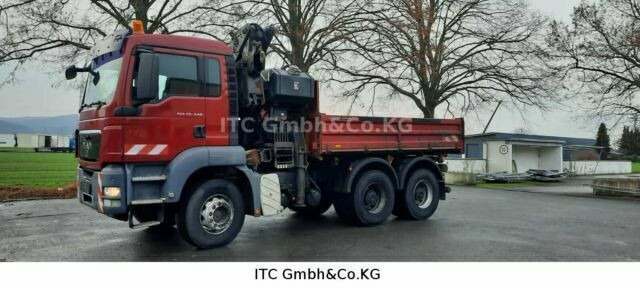 MAN 26.440TGS Kipper+Kran Meiller/Stahl - Kallurauto, Kraanaga veoauto: pilt 1 MAN 26.440TGS Kipper+Kran Meiller/Stahl - Kallurauto, Kraanaga veoauto: pilt 1