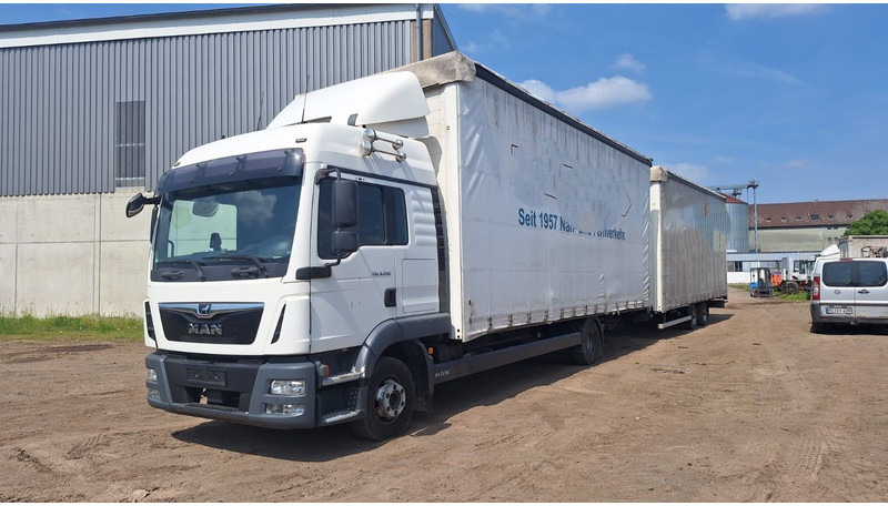MAN TGL 8.250 Jumbo mit Anh - Tent veoauto: pilt 1 MAN TGL 8.250 Jumbo mit Anh - Tent veoauto: pilt 1