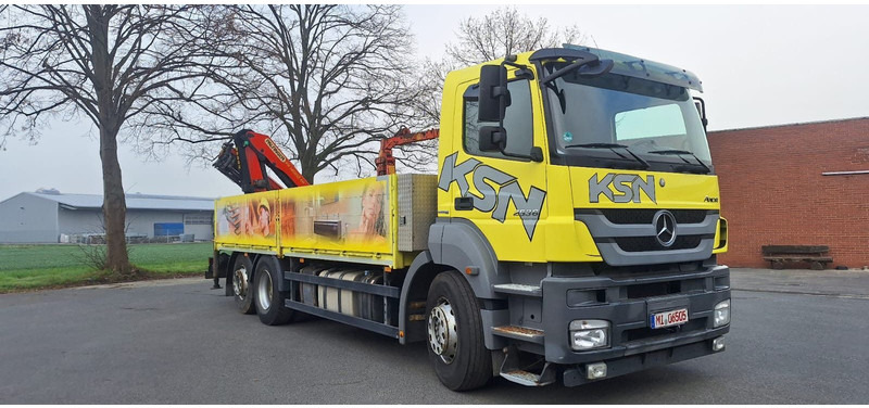 Mercedes-Benz 2636 Axor 3-Achser 6x2 mit Kran PK14002+Funk - Madelveok/ Platvormveok, Kraanaga veoauto: pilt 1 Mercedes-Benz 2636 Axor 3-Achser 6x2 mit Kran PK14002+Funk - Madelveok/ Platvormveok, Kraanaga veoauto: pilt 1