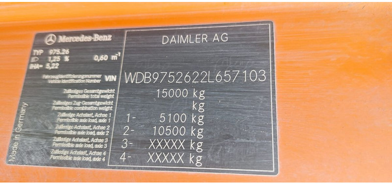 Tänavapühkimismasin Mercedes-Benz Atego 1524 2 6-Zyl. 4x2: pilt 8