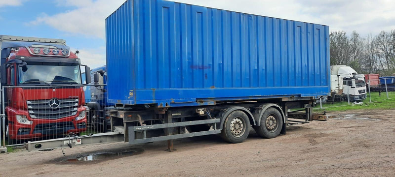 Schmitz Cargobull Containeranhänger mit Container - Konteinerveduk/ Tõstuk järelhaagis: pilt 1 Schmitz Cargobull Containeranhänger mit Container - Konteinerveduk/ Tõstuk järelhaagis: pilt 1