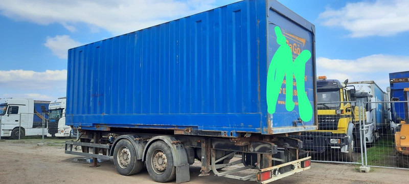 Schmitz Cargobull Containeranhänger mit Container - Konteinerveduk/ Tõstuk järelhaagis: pilt 3 Schmitz Cargobull Containeranhänger mit Container - Konteinerveduk/ Tõstuk järelhaagis: pilt 3