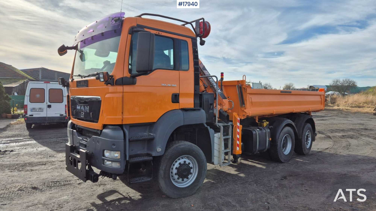 Tipper/sand spreader with HDS - MAN TGS 28.360 6x4 (2008) - Kallurauto, Kraanaga veoauto: pilt 1 Tipper/sand spreader with HDS - MAN TGS 28.360 6x4 (2008) - Kallurauto, Kraanaga veoauto: pilt 1