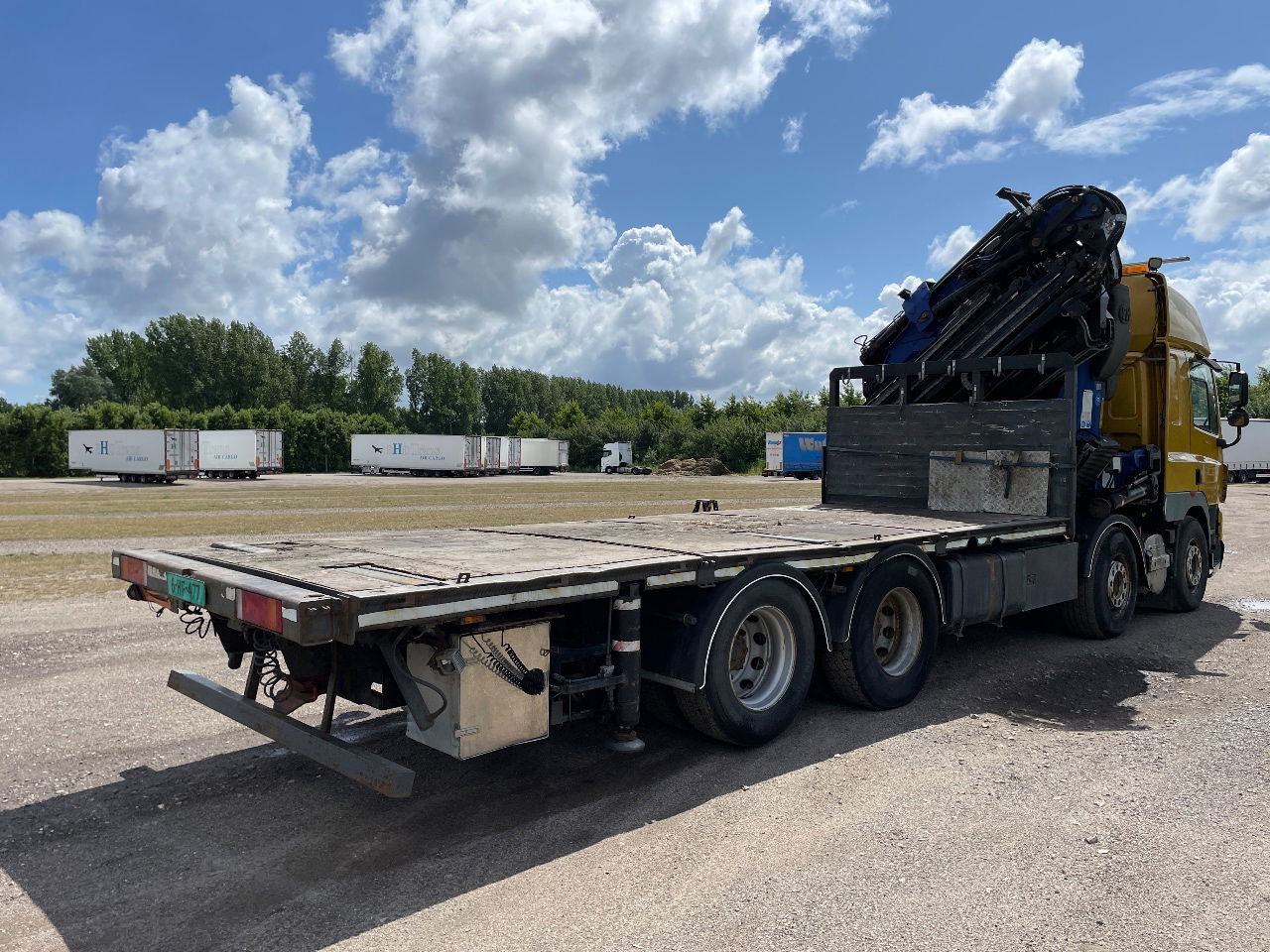 Kraanaga veoauto DAF CF 85.410 PM 80 crane laadkraan met jib en frontstempels: pilt 7