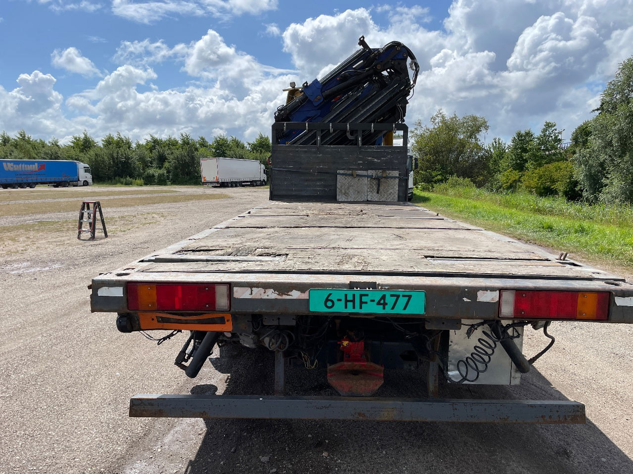 Kraanaga veoauto DAF CF 85.410 PM 80 crane laadkraan met jib en frontstempels: pilt 6