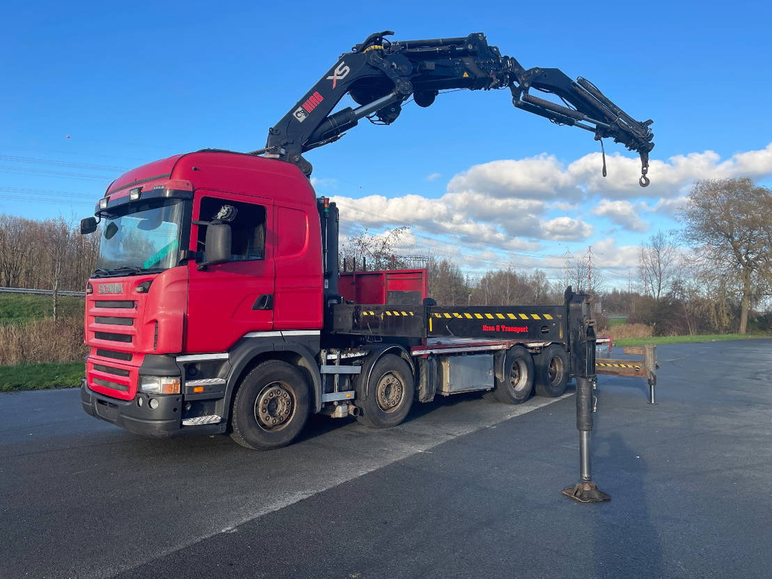 Scania R500 V8 R500 with hiab 800 with jib and winch - Kraanaga veoauto, Madelveok/ Platvormveok: pilt 1 Scania R500 V8 R500 with hiab 800 with jib and winch - Kraanaga veoauto, Madelveok/ Platvormveok: pilt 1
