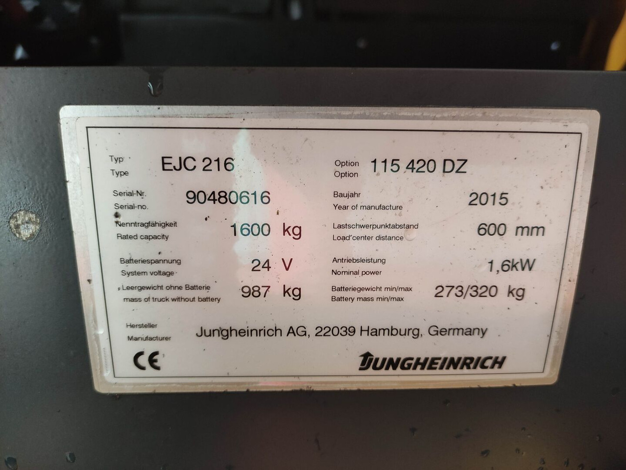 Jungheinrich EJC 216 - Virnastaja: pilt 5 Jungheinrich EJC 216 - Virnastaja: pilt 5