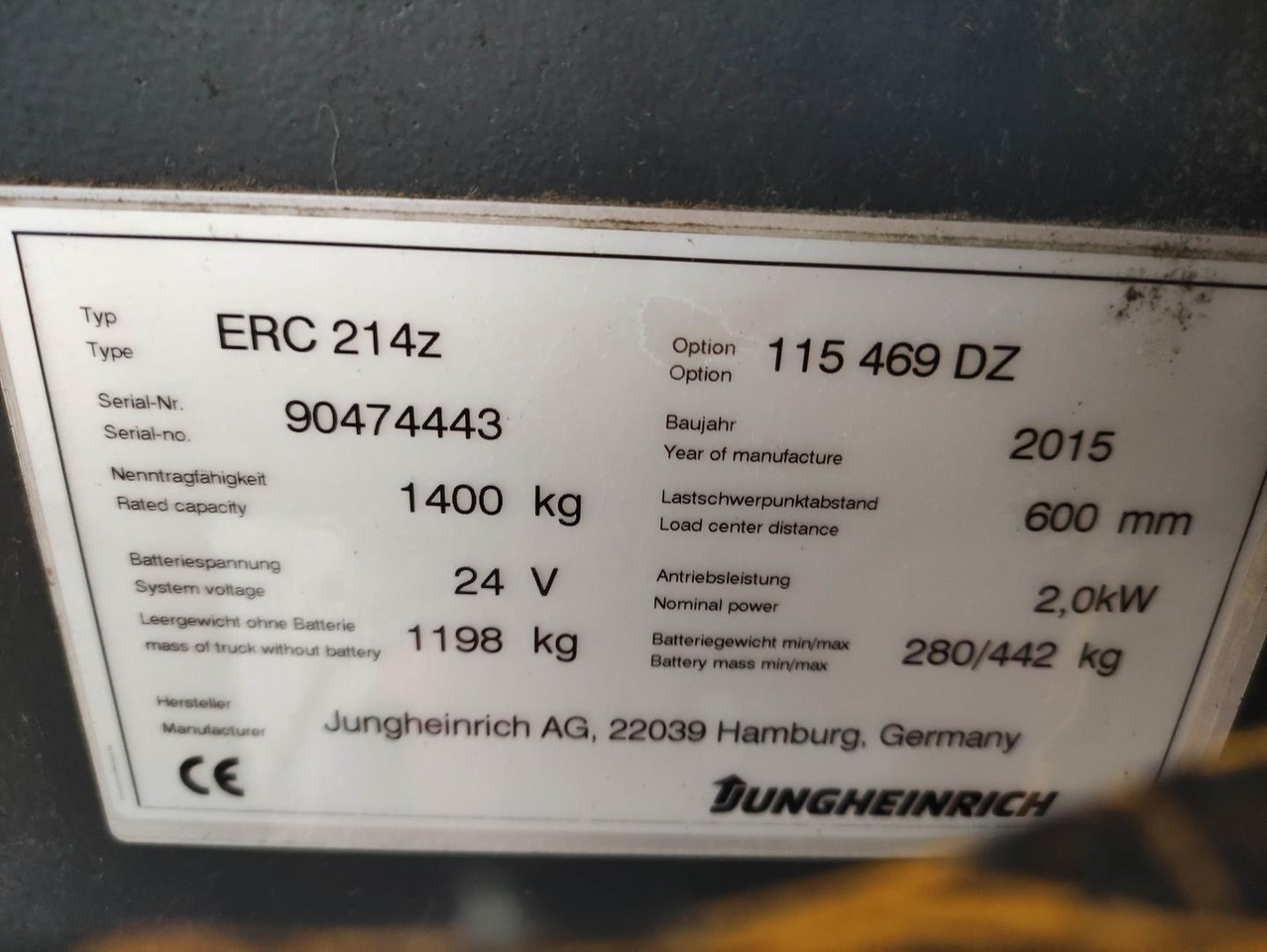 Jungheinrich ERC 214 Z - Virnastaja: pilt 5 Jungheinrich ERC 214 Z - Virnastaja: pilt 5