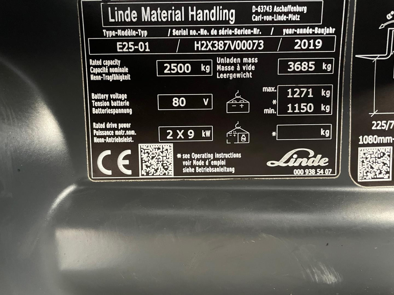 Elektritõstuk Linde E25-01-387: pilt 6