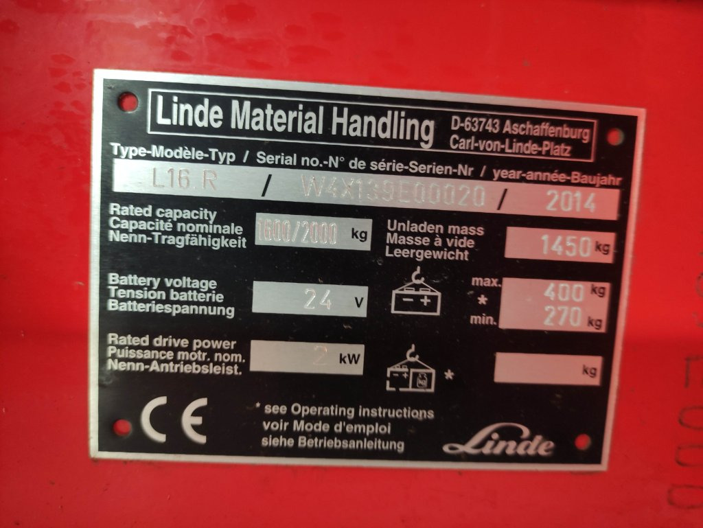 Lükandmastiga tõstuk Linde L16R: pilt 6