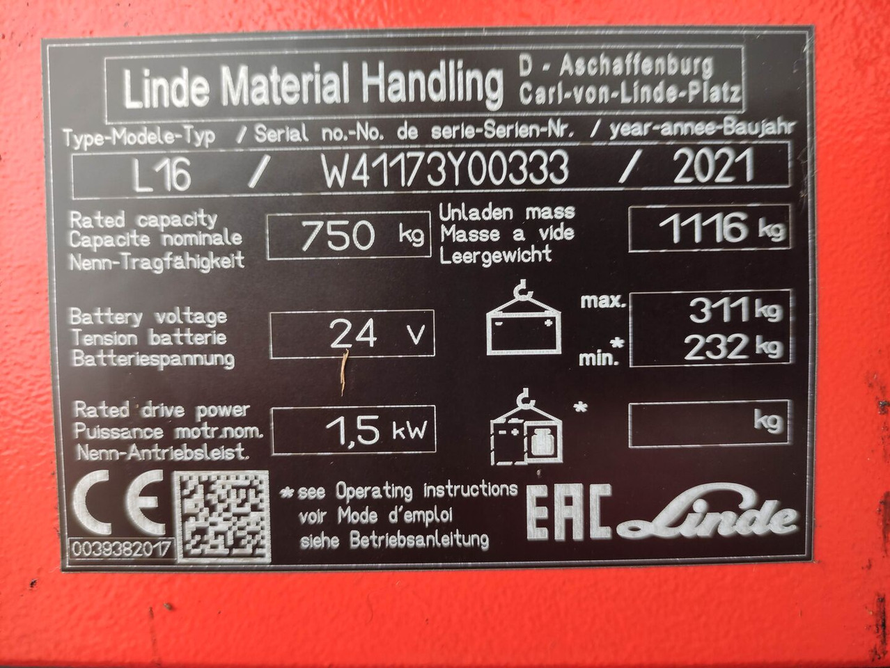 Linde L16i-1173 - Virnastaja: pilt 5 Linde L16i-1173 - Virnastaja: pilt 5