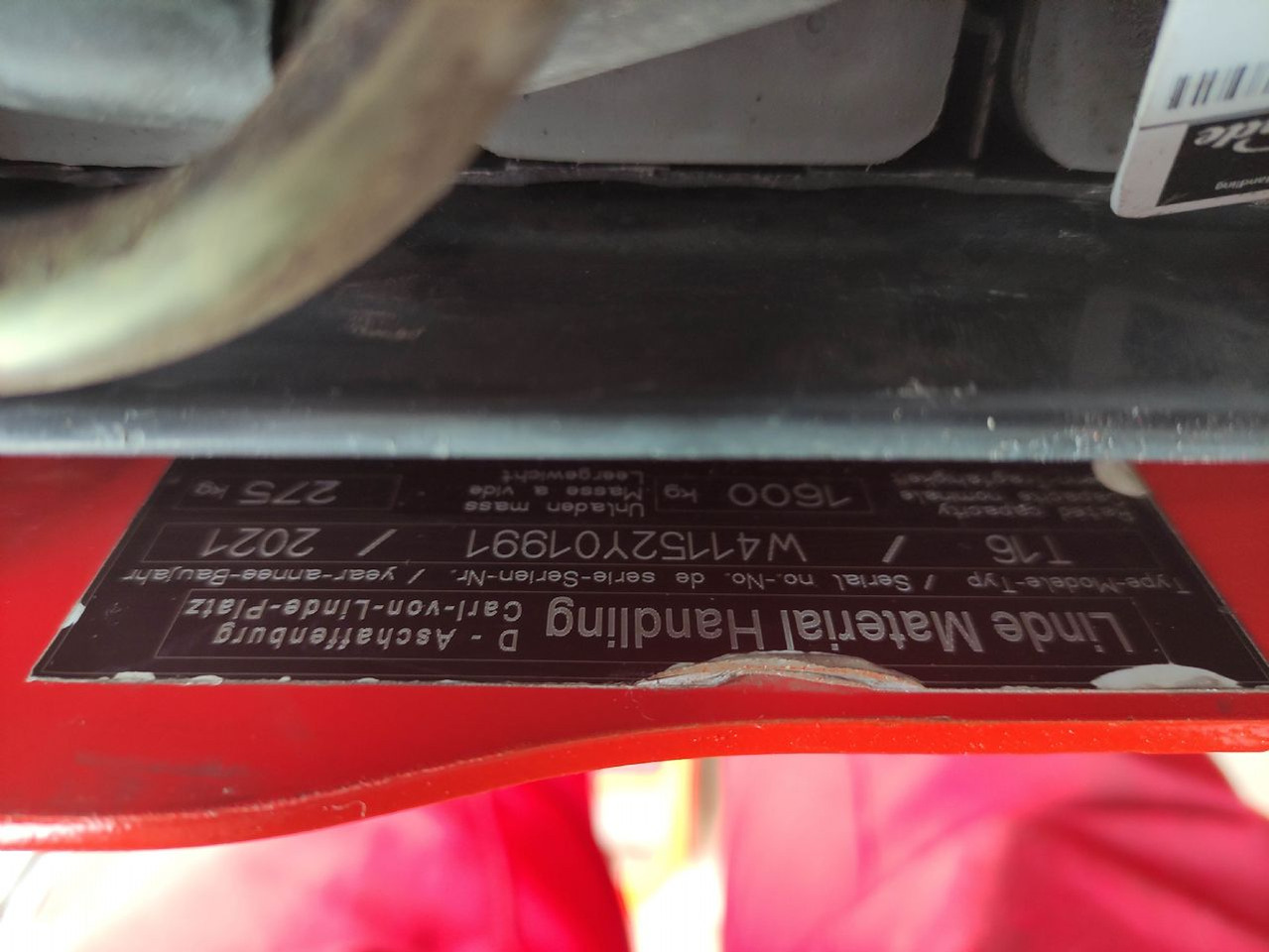 Linde T16-1152 (LACK NEU) - Kaubaaluste tõstuk: pilt 5 Linde T16-1152 (LACK NEU) - Kaubaaluste tõstuk: pilt 5