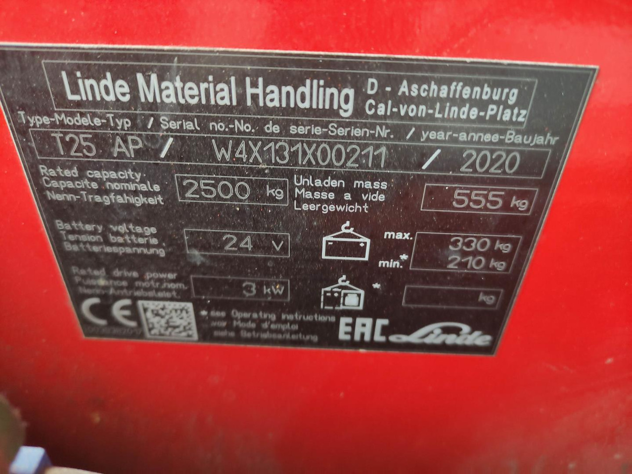 Linde T25 AP (LACK NEU) - Kaubaaluste tõstuk: pilt 5 Linde T25 AP (LACK NEU) - Kaubaaluste tõstuk: pilt 5
