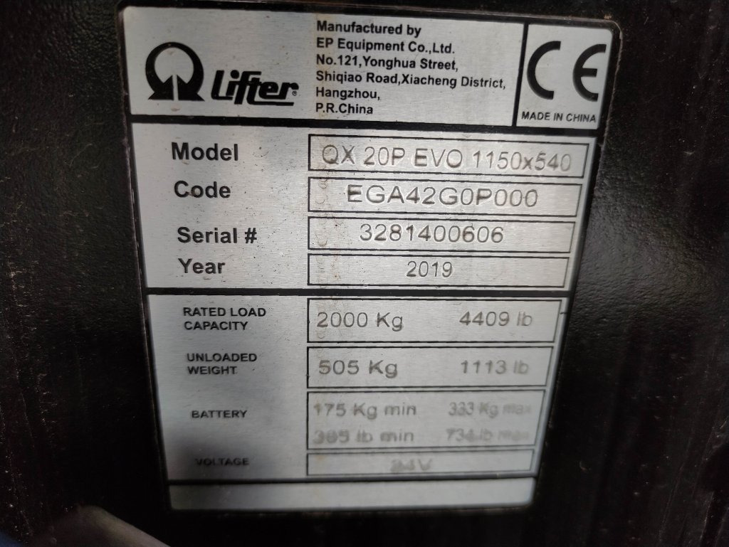 Pramac QX20P EVO 1150x540 *NEU* - Kaubaaluste tõstuk: pilt 5 Pramac QX20P EVO 1150x540 *NEU* - Kaubaaluste tõstuk: pilt 5