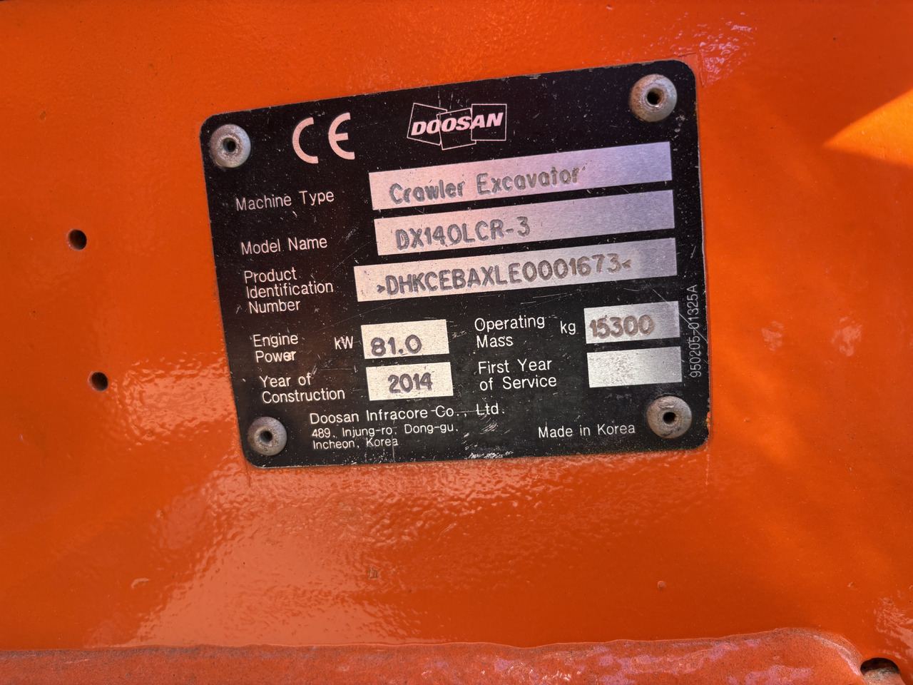 Lintekskavaator DOOSAN DX140-3: pilt 15