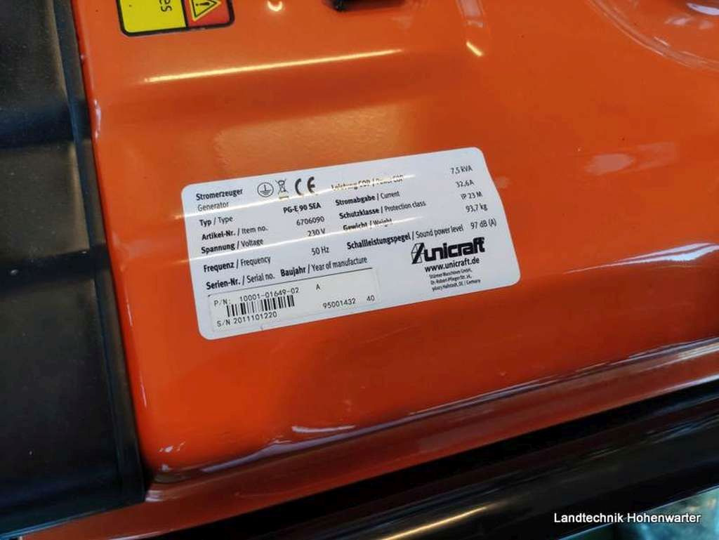 Unicraft PG-E 90 SEA (14588) - Generaatorikomplekt: pilt 3 Unicraft PG-E 90 SEA (14588) - Generaatorikomplekt: pilt 3
