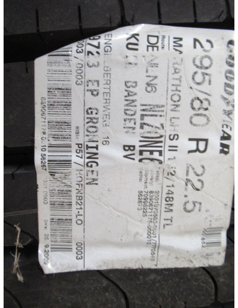 Goodyear 295/80 R 22.5 (DAF) - Rehv - Veoauto: pilt 3 Goodyear 295/80 R 22.5 (DAF) - Rehv - Veoauto: pilt 3