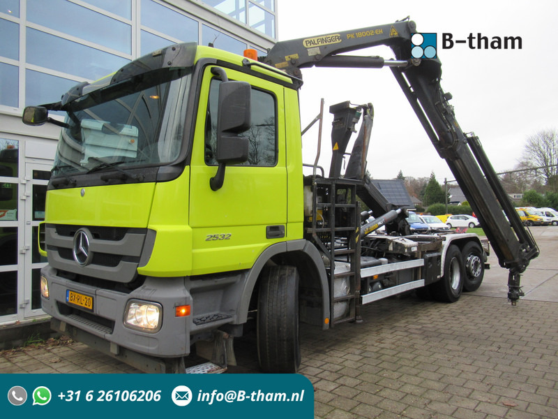Mercedes-Benz ACTROS 2532 6x2 Palift T20 + Palfinger PK18002-EH Haak - Kraan - Konkstõstukiga veoauto, Kraanaga veoauto: pilt 1 Mercedes-Benz ACTROS 2532 6x2 Palift T20 + Palfinger PK18002-EH Haak - Kraan - Konkstõstukiga veoauto, Kraanaga veoauto: pilt 1