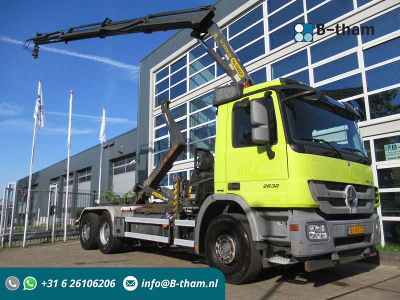 Mercedes-Benz Actros 2632 6X4 Steel + Palfinger PK18002-EH + 20T Haak Hook Haken - Konteinerveduk/ Tõstukiga veoauto, Kraanaga veoauto: pilt 1 Mercedes-Benz Actros 2632 6X4 Steel + Palfinger PK18002-EH + 20T Haak Hook Haken - Konteinerveduk/ Tõstukiga veoauto, Kraanaga veoauto: pilt 1