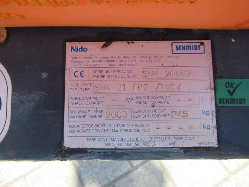 Lumesahk NIDO SNK 21 EPZ 180 12V 210CM Sneeuwploeg Schneepflug Snowplow: pilt 10