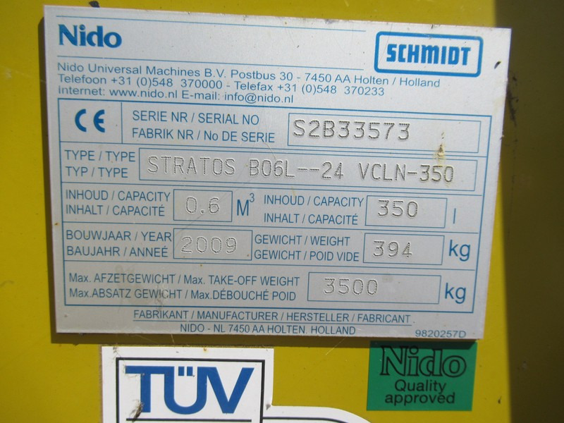 NIDO Stratos B06L-24 VCLN-350 Hydro zoutstrooier 0,6m3 + 350L - Puhastusmasin: pilt 3 NIDO Stratos B06L-24 VCLN-350 Hydro zoutstrooier 0,6m3 + 350L - Puhastusmasin: pilt 3