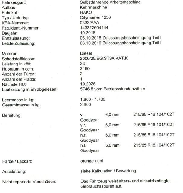 Hako Citymaster 1250 - Tänavapühkimismasin: pilt 4 Hako Citymaster 1250 - Tänavapühkimismasin: pilt 4