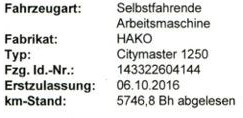 Hako Citymaster 1250 - Tänavapühkimismasin: pilt 5 Hako Citymaster 1250 - Tänavapühkimismasin: pilt 5