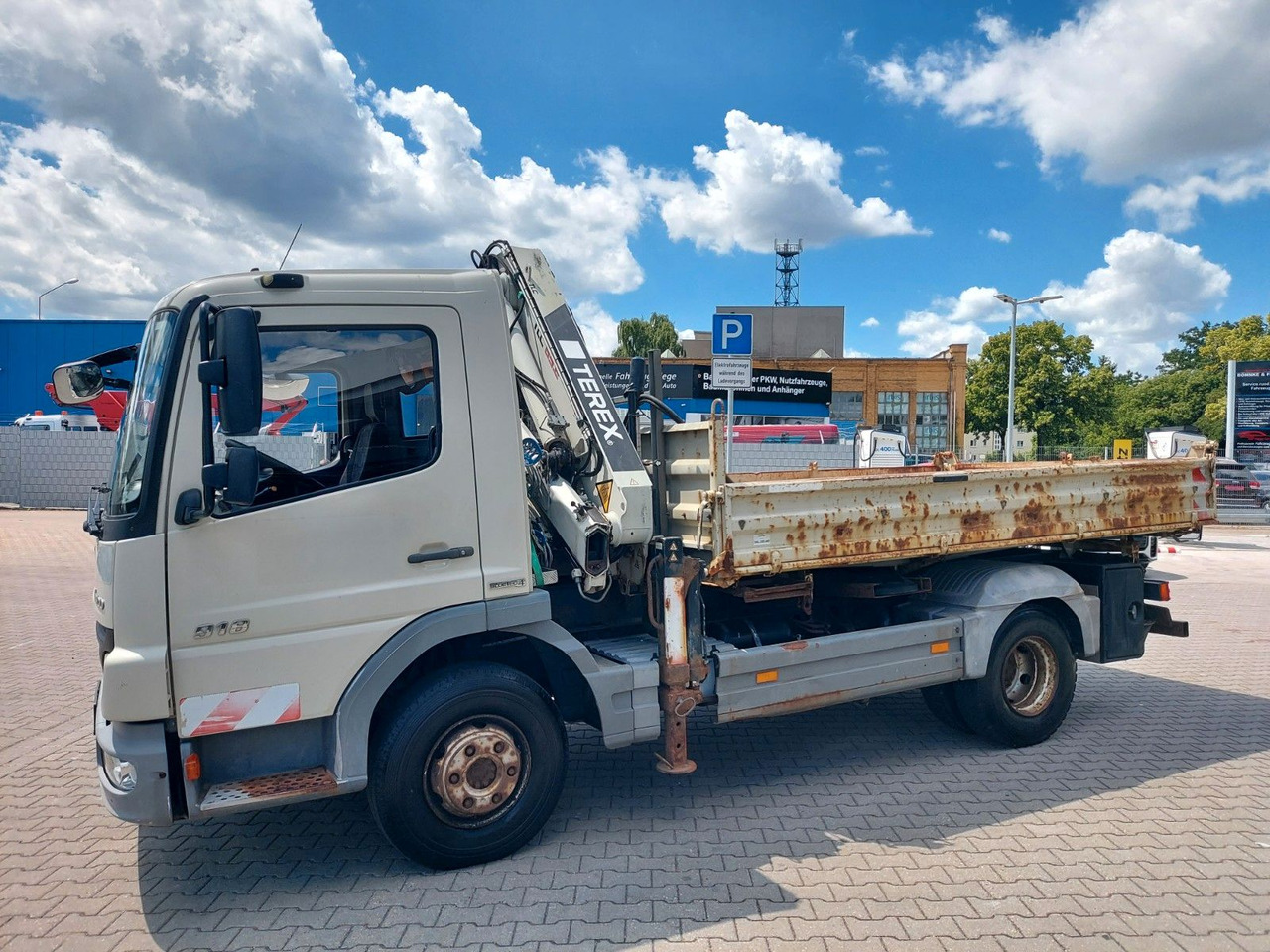 Kallurauto, Kraanaga veoauto Mercedes-Benz Atego 2 918 3-Seiten Kipper KRAN TEREX 65.2: pilt 11