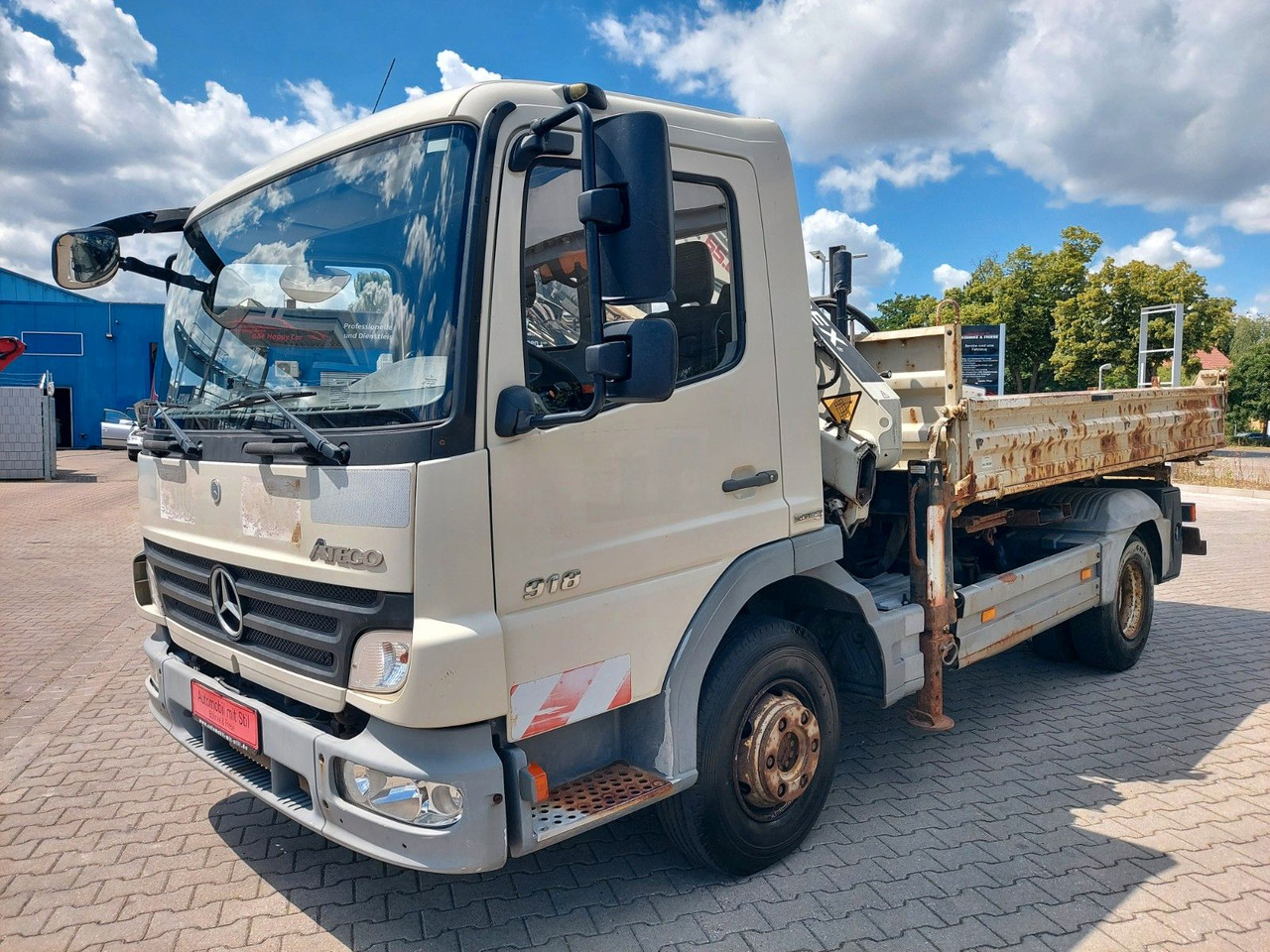 Kallurauto, Kraanaga veoauto Mercedes-Benz Atego 2 918 3-Seiten Kipper KRAN TEREX 65.2: pilt 7