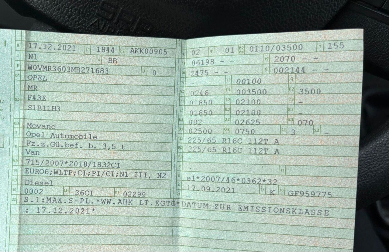 Opel Movano B Kasten Kombi HKa L3H2 3,5t liising Opel Movano B Kasten Kombi HKa L3H2 3,5t: pilt 25 Opel Movano B Kasten Kombi HKa L3H2 3,5t liising Opel Movano B Kasten Kombi HKa L3H2 3,5t: pilt 25