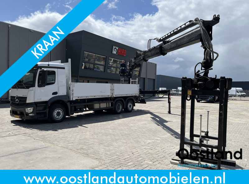 Mercedes-Benz ANTOS 2546 6X2 Bouwstoffenauto / Open laadbak vv KRAAN MKG HLK 221-3 met Palletklem - Madelveok/ Platvormveok, Kraanaga veoauto: pilt 1 Mercedes-Benz ANTOS 2546 6X2 Bouwstoffenauto / Open laadbak vv KRAAN MKG HLK 221-3 met Palletklem - Madelveok/ Platvormveok, Kraanaga veoauto: pilt 1