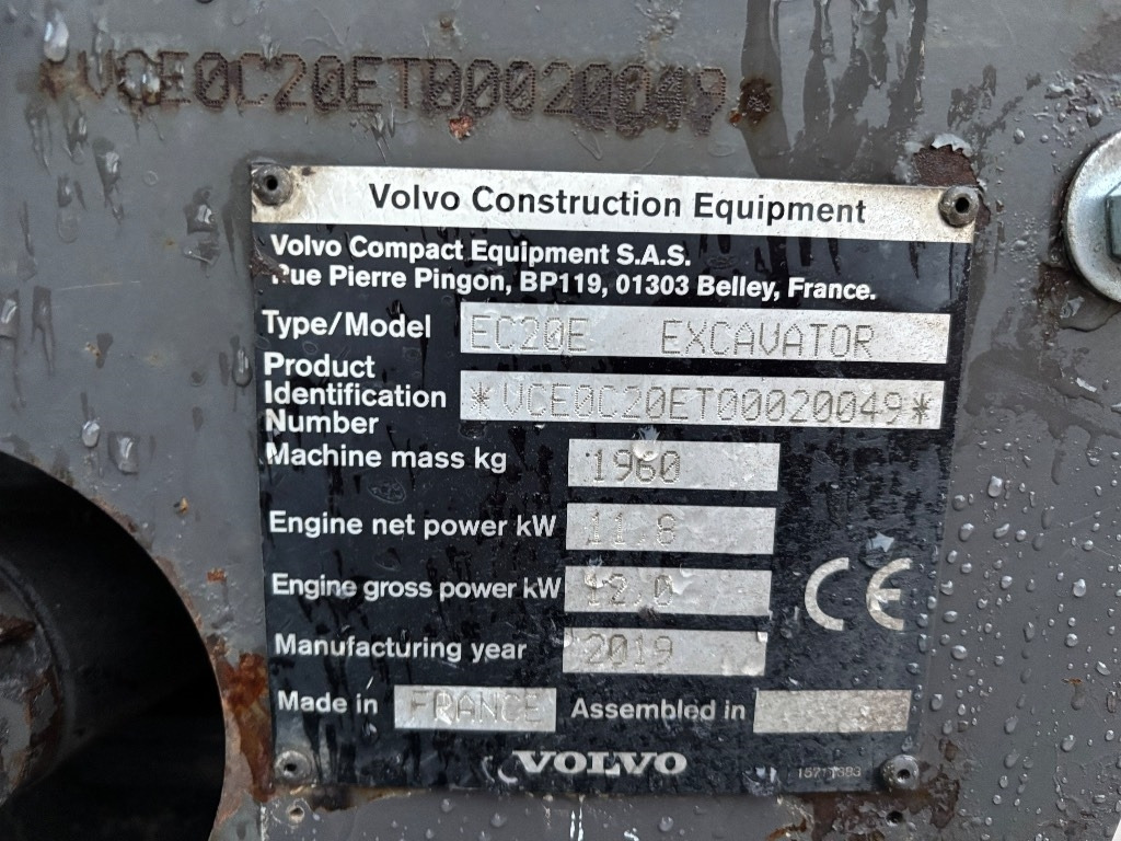 Volvo EC 20 E - Miniekskavaator: pilt 5 Volvo EC 20 E - Miniekskavaator: pilt 5
