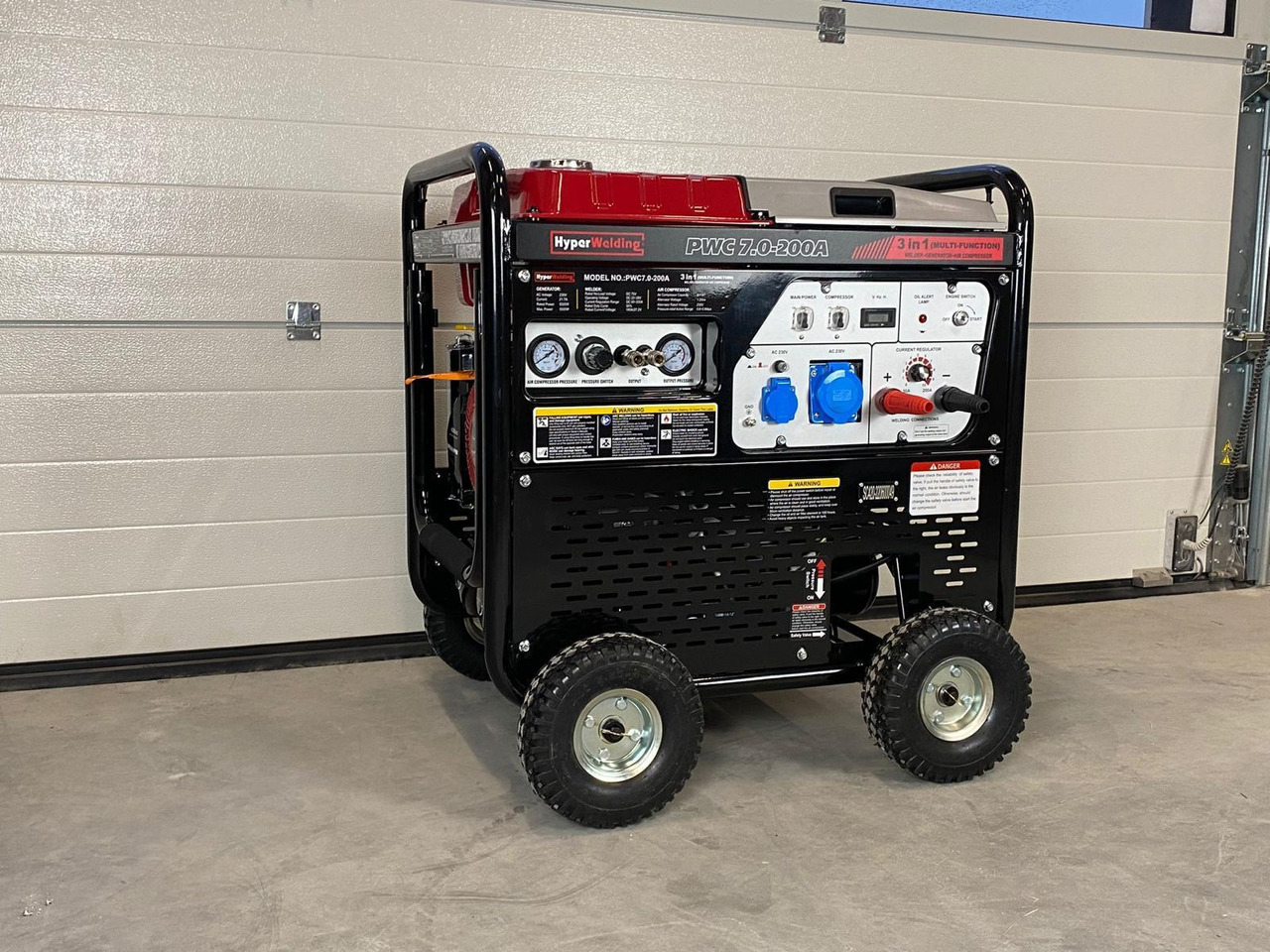HyperWelding PWC7.0-200A 3 in 1 Multimachine (Generator, Lasapparaat en Luchtcompressor) - Garaažiseadmed: pilt 1 HyperWelding PWC7.0-200A 3 in 1 Multimachine (Generator, Lasapparaat en Luchtcompressor) - Garaažiseadmed: pilt 1