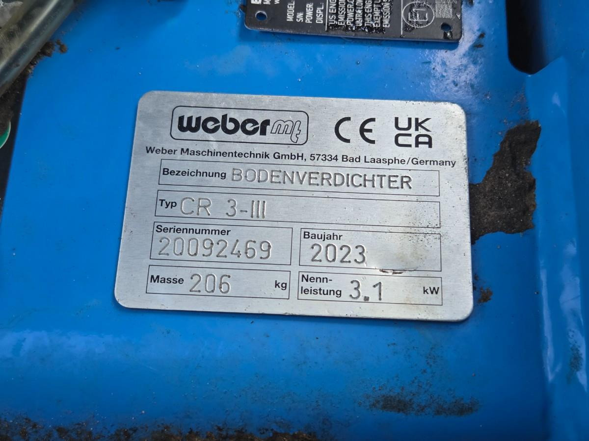Weber CR3 Trilplaat 2023 - Vibraatorplaat: pilt 2 Weber CR3 Trilplaat 2023 - Vibraatorplaat: pilt 2