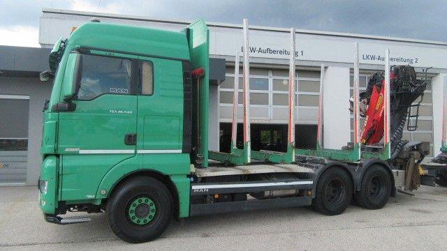 MAN TGX 26.540L inkl. 3 Achs-Anhänger - Metsaveok, Kraanaga veoauto: pilt 1 MAN TGX 26.540L inkl. 3 Achs-Anhänger - Metsaveok, Kraanaga veoauto: pilt 1