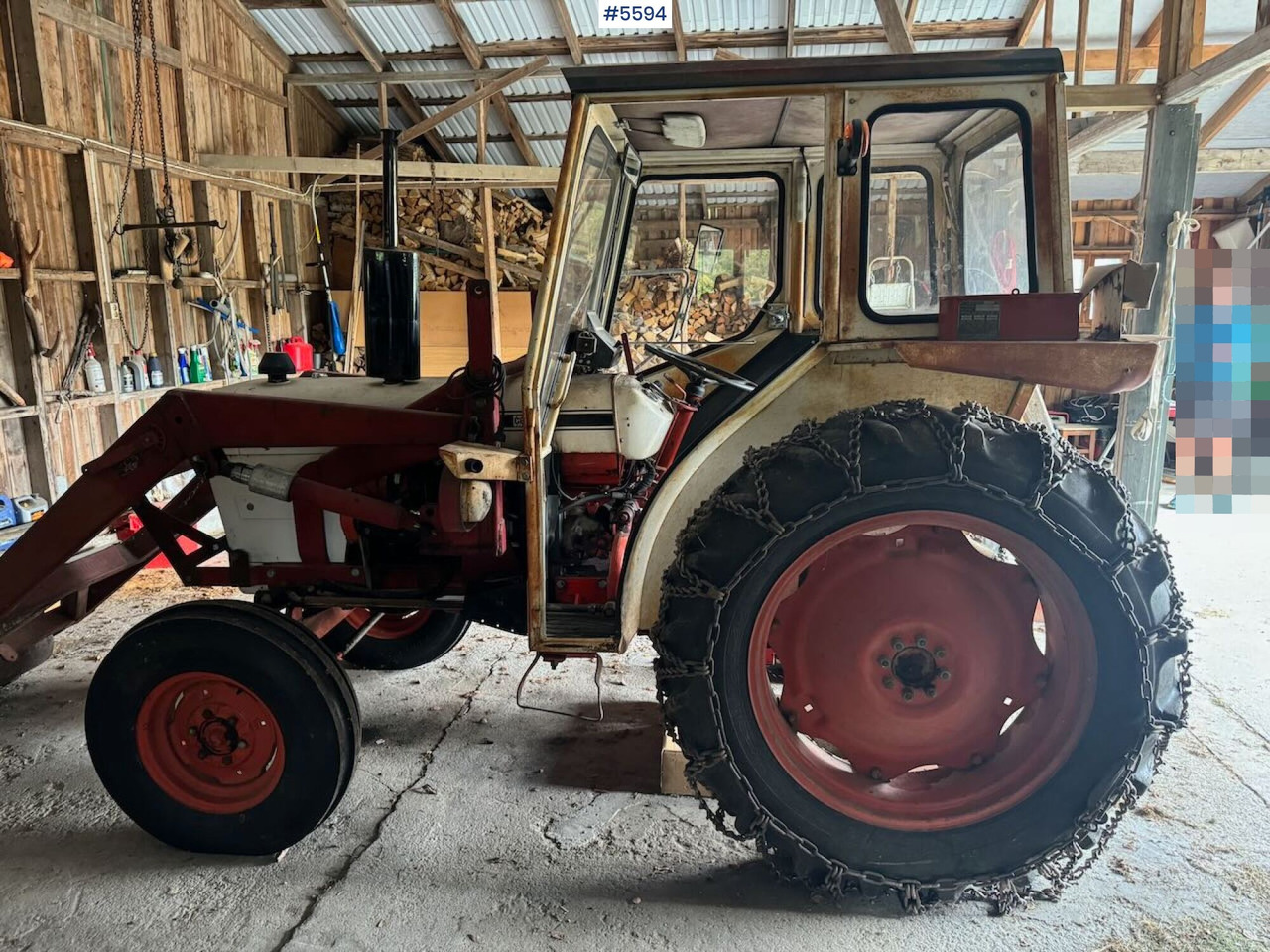 1974 David Brown 885 w/ loaders and chain. - Traktor: pilt 4 1974 David Brown 885 w/ loaders and chain. - Traktor: pilt 4