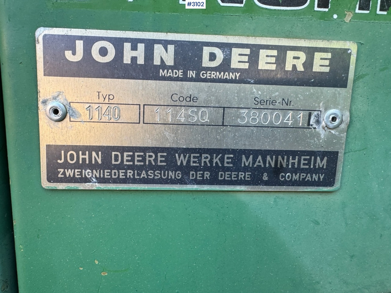 Traktor 1981 John Deere 1140 Synchron with front loader: pilt 35