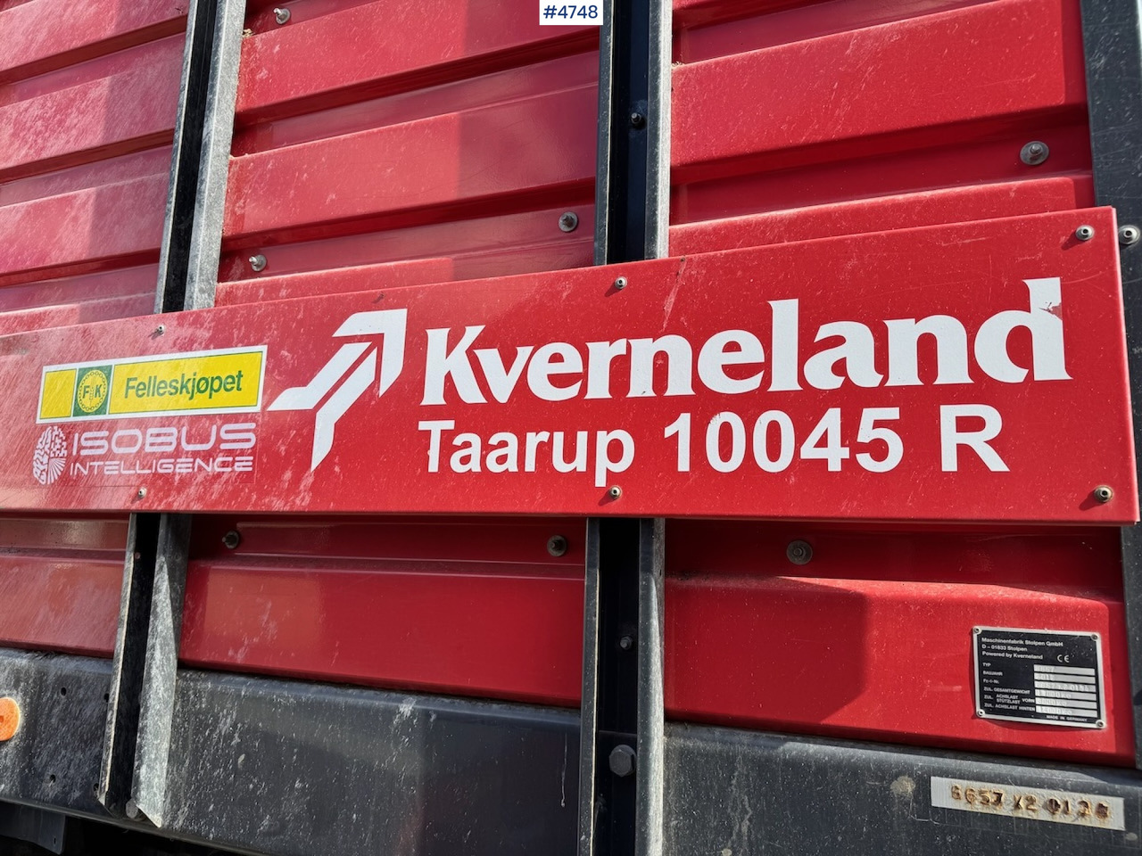 2012 Kverneland Taarup 10045 R Loading wagon - Kaarutusseadmed: pilt 2 2012 Kverneland Taarup 10045 R Loading wagon - Kaarutusseadmed: pilt 2