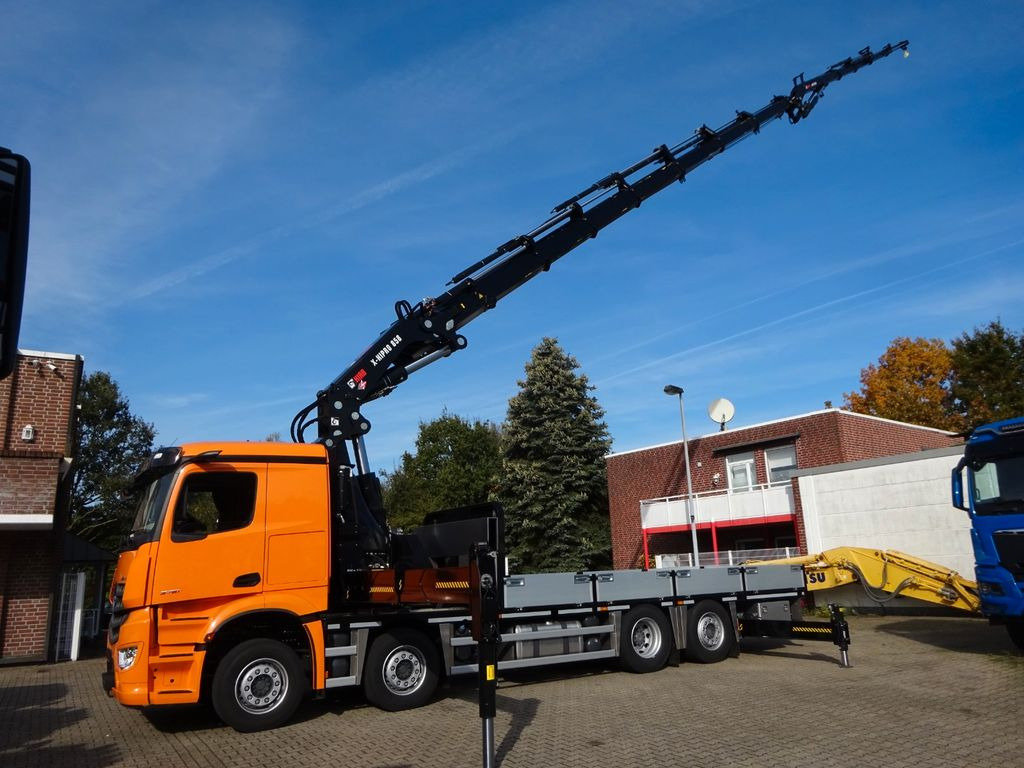 Mercedes-Benz 3751 Arocs Pritsche + HIAB 858 + JIB 8x2 - Kraanaga veoauto, Madelveok/ Platvormveok: pilt 1 Mercedes-Benz 3751 Arocs Pritsche + HIAB 858 + JIB 8x2 - Kraanaga veoauto, Madelveok/ Platvormveok: pilt 1
