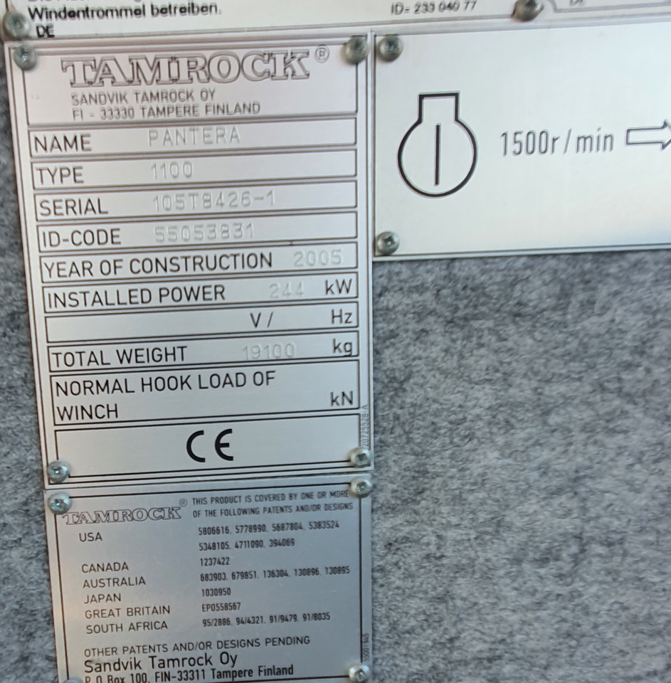 Puurimisplatvorm TAMROCK Pantera 1100: pilt 20 Puurimisplatvorm TAMROCK Pantera 1100: pilt 20