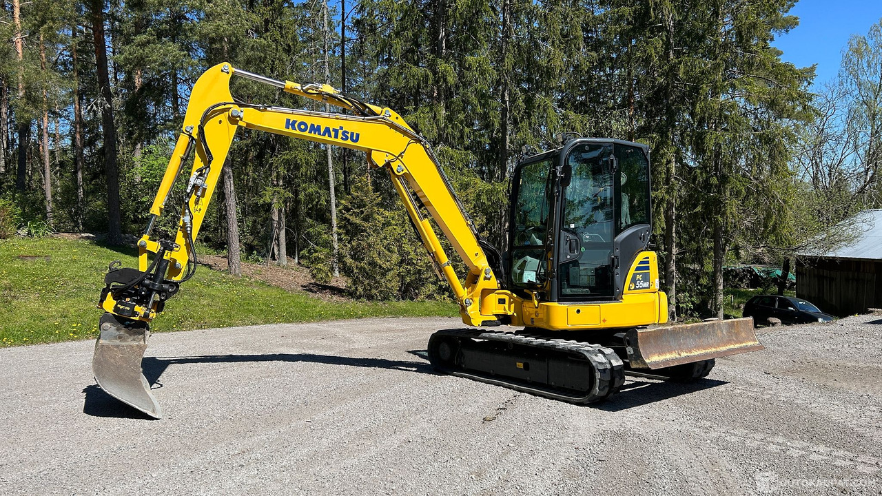 Kumitelakaivinkone Komatsu PC55MR, vm. 2021, sekä EC206 rototiltti, Lieto - Ehitusmasinad: pilt 1 Kumitelakaivinkone Komatsu PC55MR, vm. 2021, sekä EC206 rototiltti, Lieto - Ehitusmasinad: pilt 1
