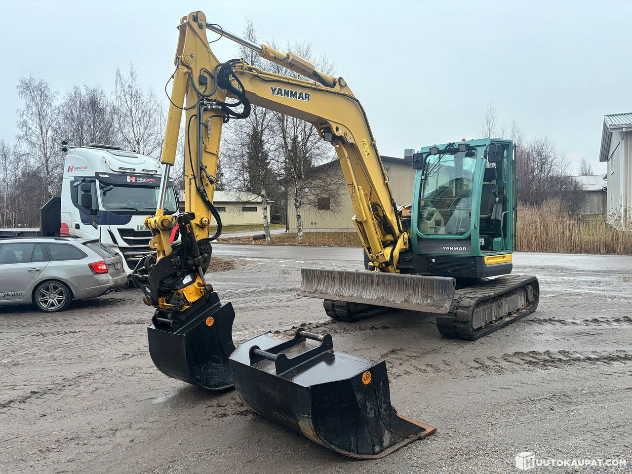 Yanmar VIO80-1 excavator + Engcon with two buckets., Ylivieska - Miniekskavaator: pilt 1 Yanmar VIO80-1 excavator + Engcon with two buckets., Ylivieska - Miniekskavaator: pilt 1