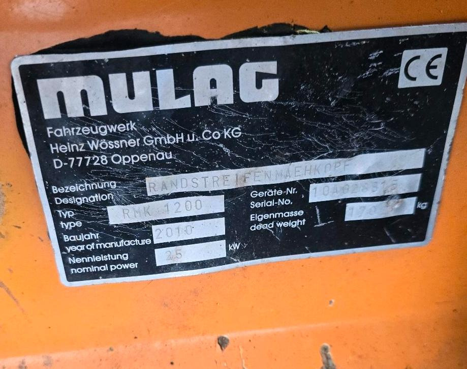 Mulag RMK 1200 Randstreifenmäher Böschungsmäher Böschungsmulcher Mähausleger - Poomniiduk: pilt 5 Mulag RMK 1200 Randstreifenmäher Böschungsmäher Böschungsmulcher Mähausleger - Poomniiduk: pilt 5