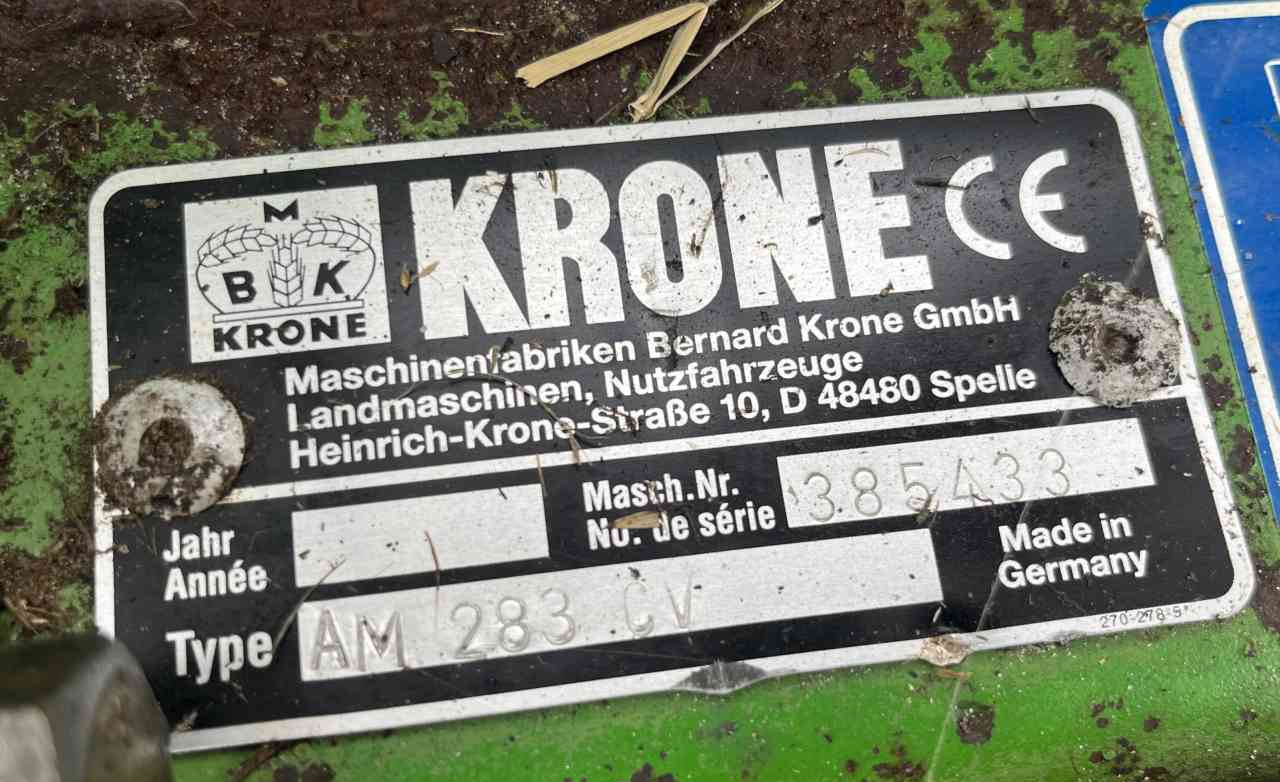 Krone AM283 CV schijvenmaaier Hooibouwmachines. - Niiduk: pilt 5 Krone AM283 CV schijvenmaaier Hooibouwmachines. - Niiduk: pilt 5