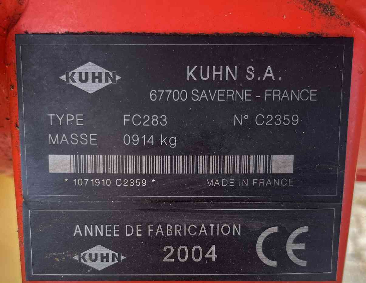 Kuhn FC283 schijvenmaaier achtermaaier weidebouwmachines - Niiduk: pilt 4 Kuhn FC283 schijvenmaaier achtermaaier weidebouwmachines - Niiduk: pilt 4