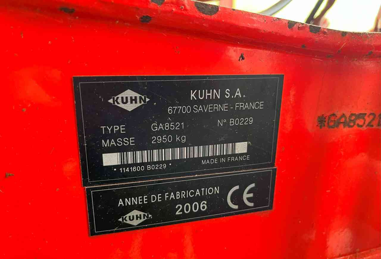 Kuhn GA 8521 zwadhark zwiller rugger rake weidebouwmachines - Kaarutaja/ Reha: pilt 5 Kuhn GA 8521 zwadhark zwiller rugger rake weidebouwmachines - Kaarutaja/ Reha: pilt 5