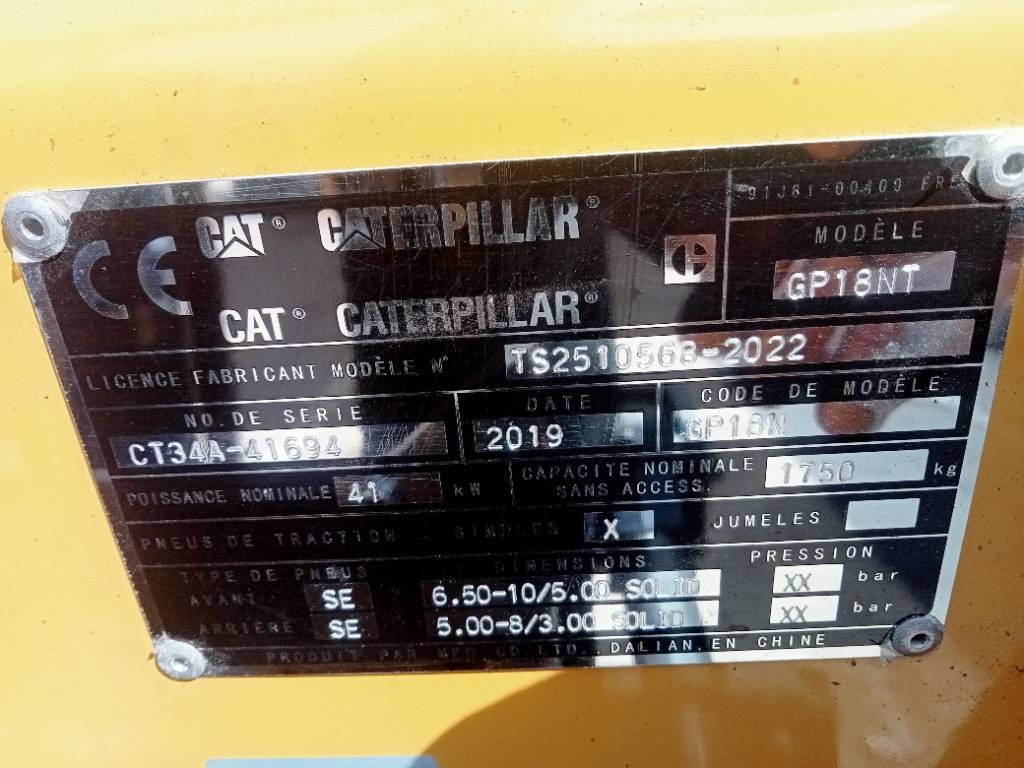 Gaasitõstuk CAT GP 18 NT: pilt 8